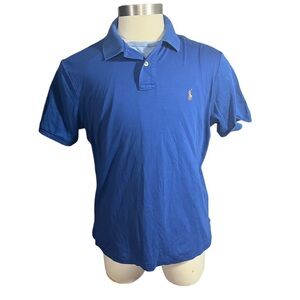 Polo Ralph Lauren Pima Soft Touch Men Blue & Brown Pony Polo Sz XL 100% Cotton